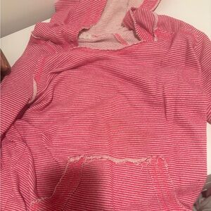 Striped Red and White Hoodie